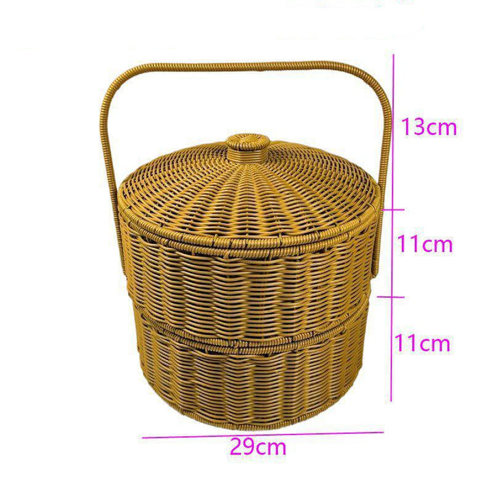 Multi-Layer Woven Picnic Storage Basket Kalsten