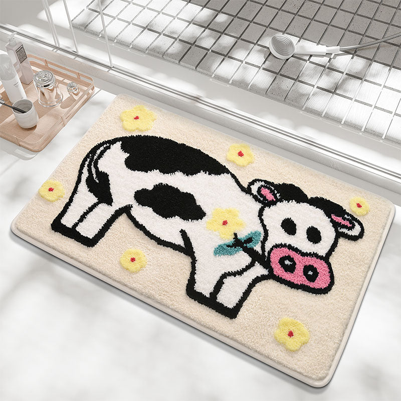 Cute Cow-Themed Bath Rug Kalsten