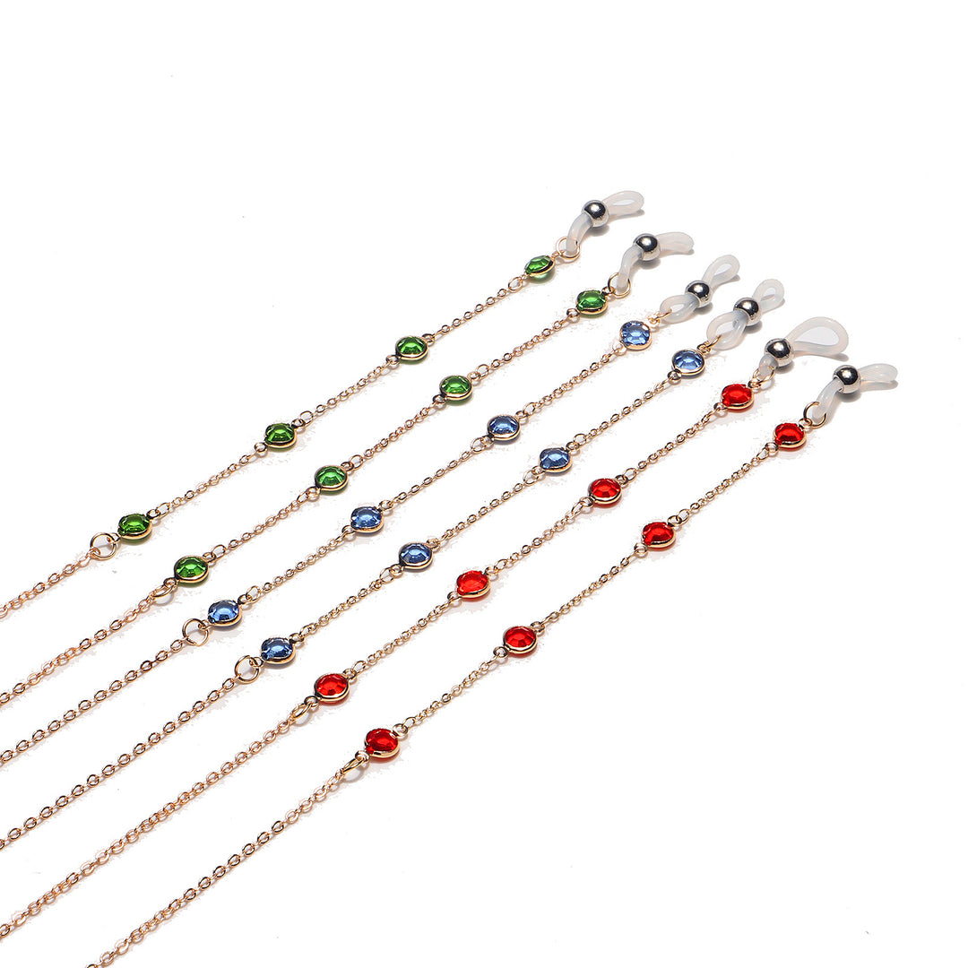 Elegant Gemstone Eyewear Chain Kalsten