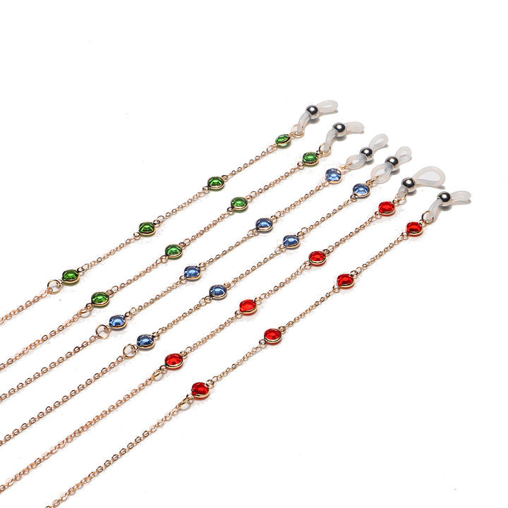 Elegant Gemstone Eyewear Chain Kalsten
