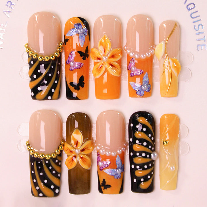 Nail art set with floral designs Kalsten