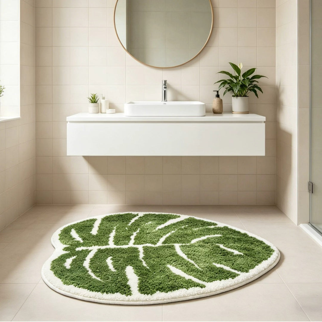 Leaf-Shaped Bathroom Mat