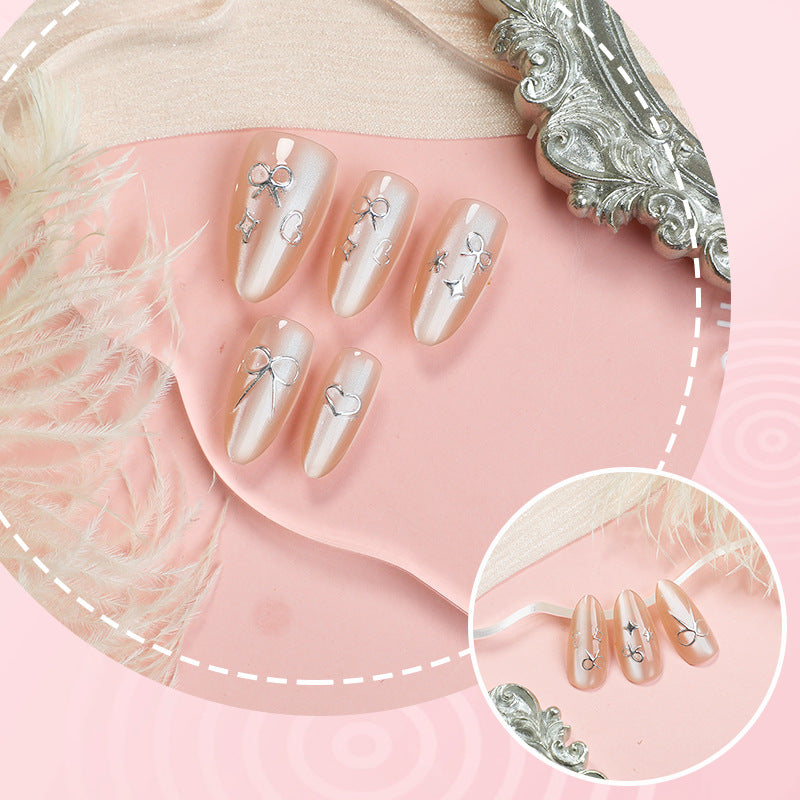 Decorative Floral Press-On Nail Set