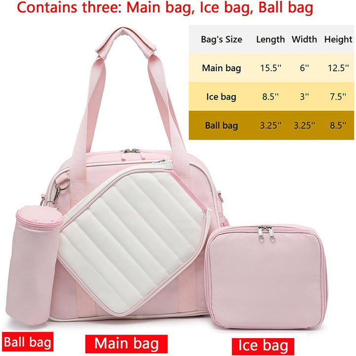 Multifunctional pickleball sports bag with insulated compartment and accessories Kalsten