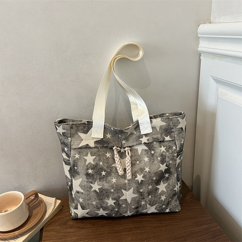 Stylish Star-Patterned Tote Bag