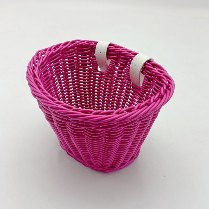 Decorative Woven Storage Basket with Leather Handles Kalsten