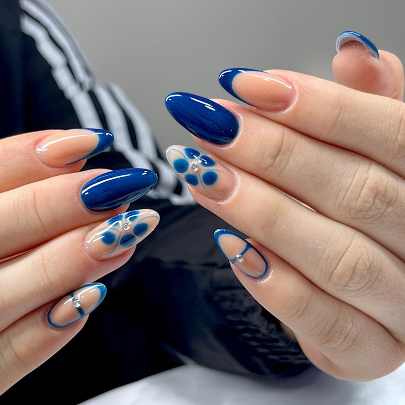 Artistic Floral Gel Nail Extensions Kalsten