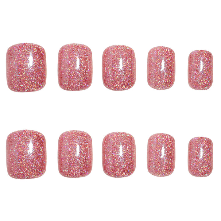 Glittery Press-On Toenail Set Kalsten