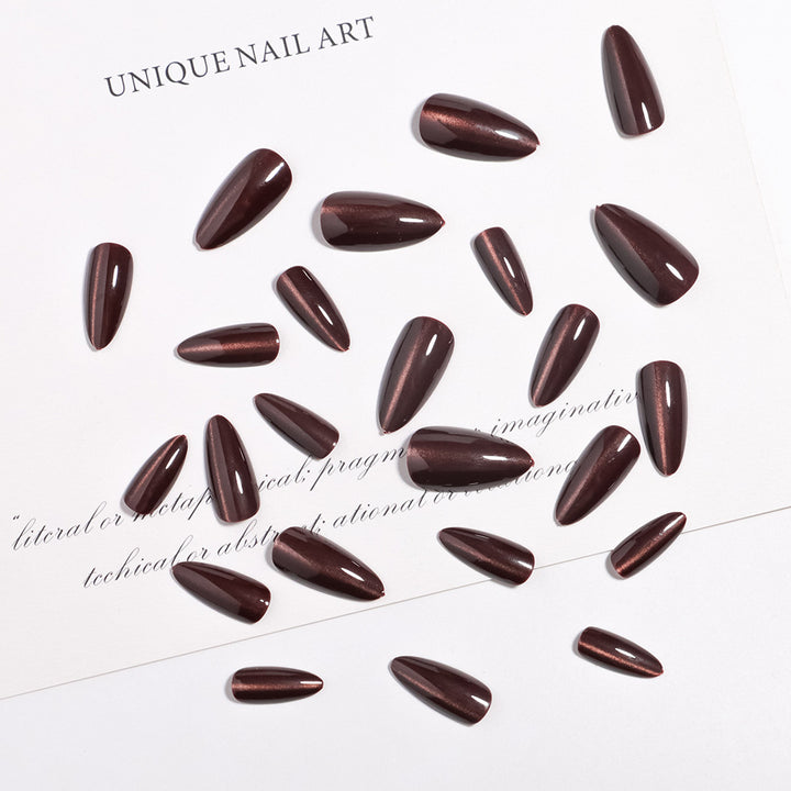 Almond-Shaped Press-On Nails with Glossy Finish Kalsten