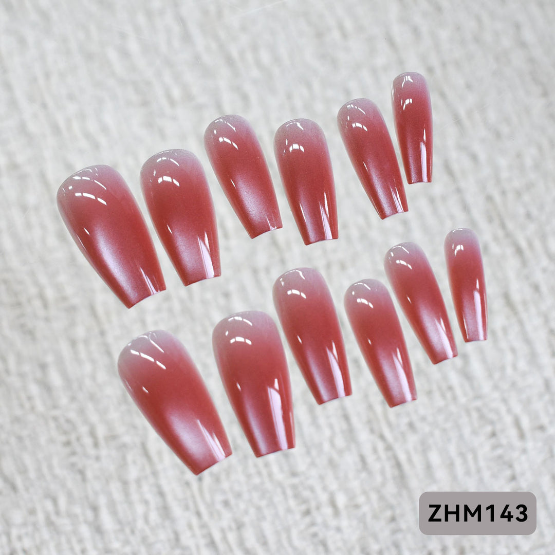 Artistic Press-On Nail Set with Cherry Blossom Design Kalsten