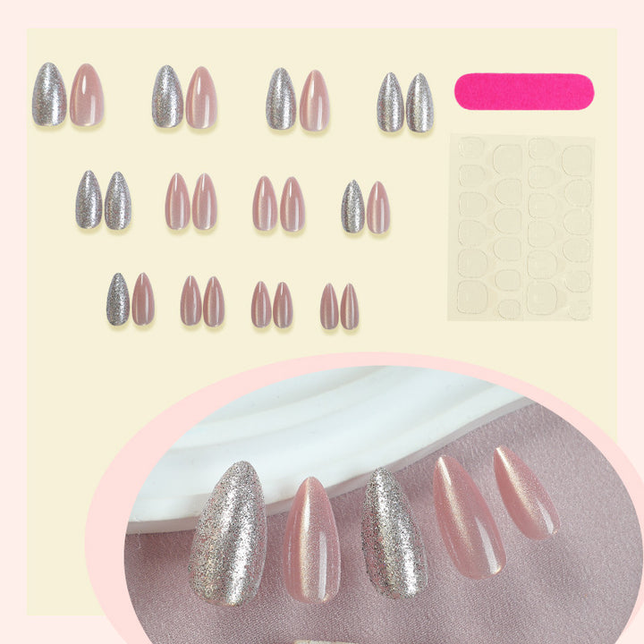 Sparkling Glitter Press-On Nail Set Kalsten