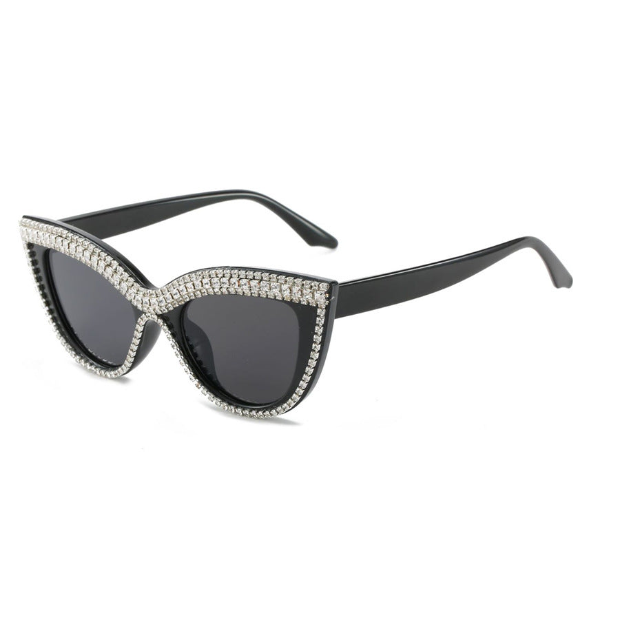 Statement Cat-Eye Sunglasses with Crystal Detailing Kalsten