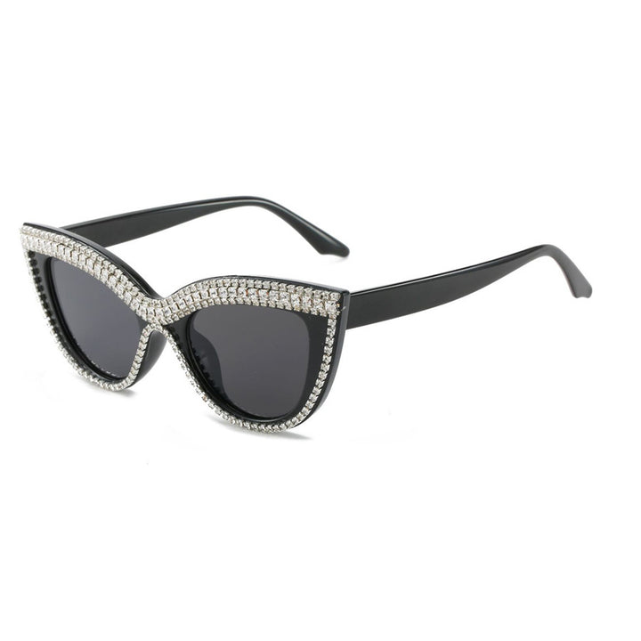Statement Cat-Eye Sunglasses with Crystal Detailing Kalsten