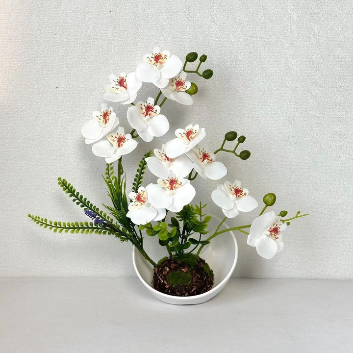 Faux Orchid Floral Arrangement for Home Display