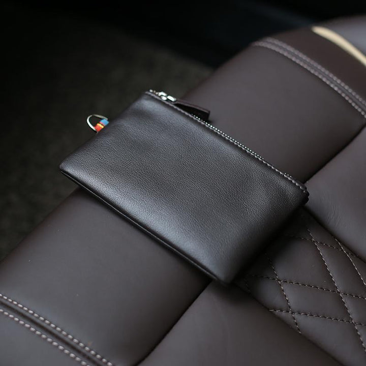 Zippered Leather Cardholder Kalsten