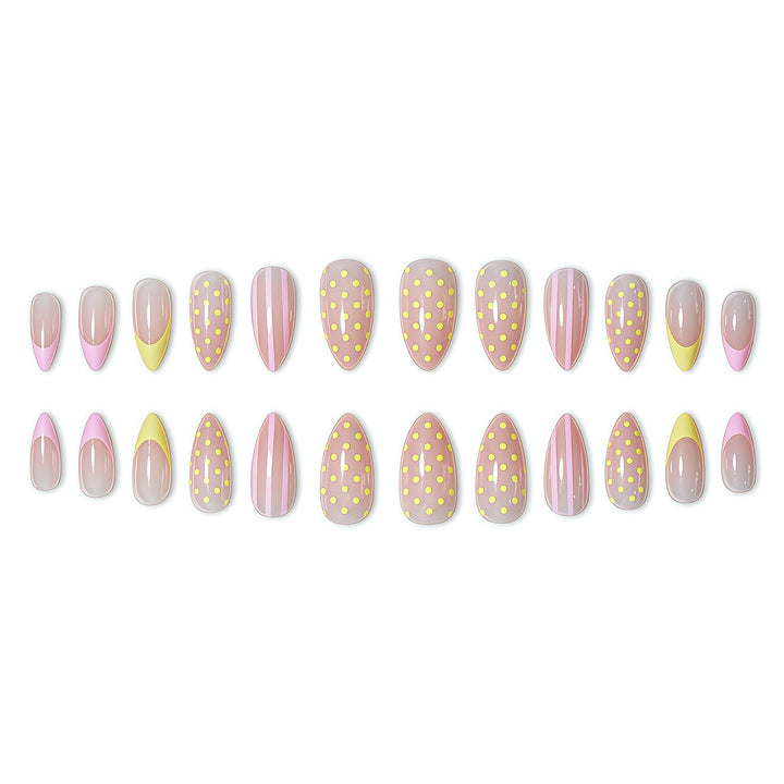 Decorative Polka Dot and Gradient Press-On Nails Kalsten