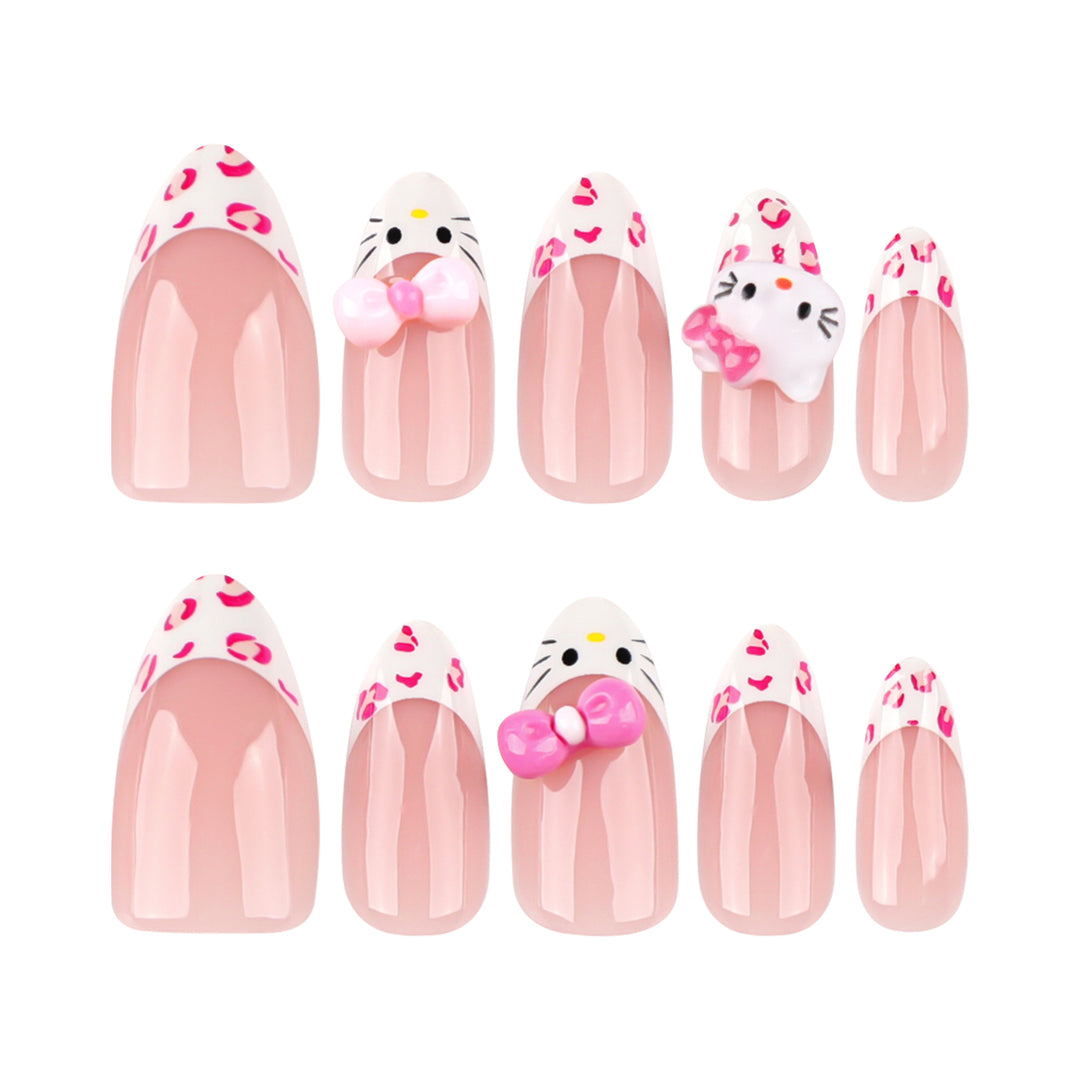 Artful Nail Extensions with Cute Motif Accents Kalsten