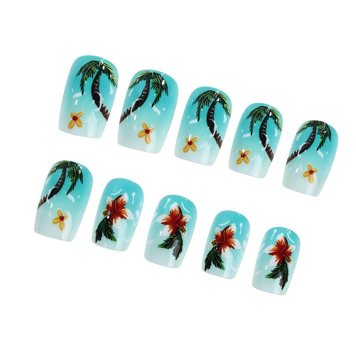 Nail Art Design with tropical motifs Kalsten