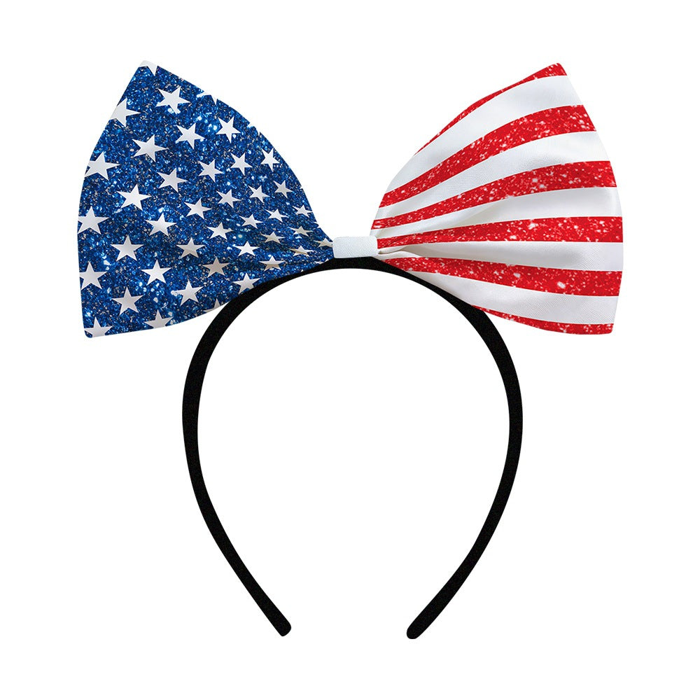 Women's decorative bow headband with oversized fabric bow and flexible headband Kalsten