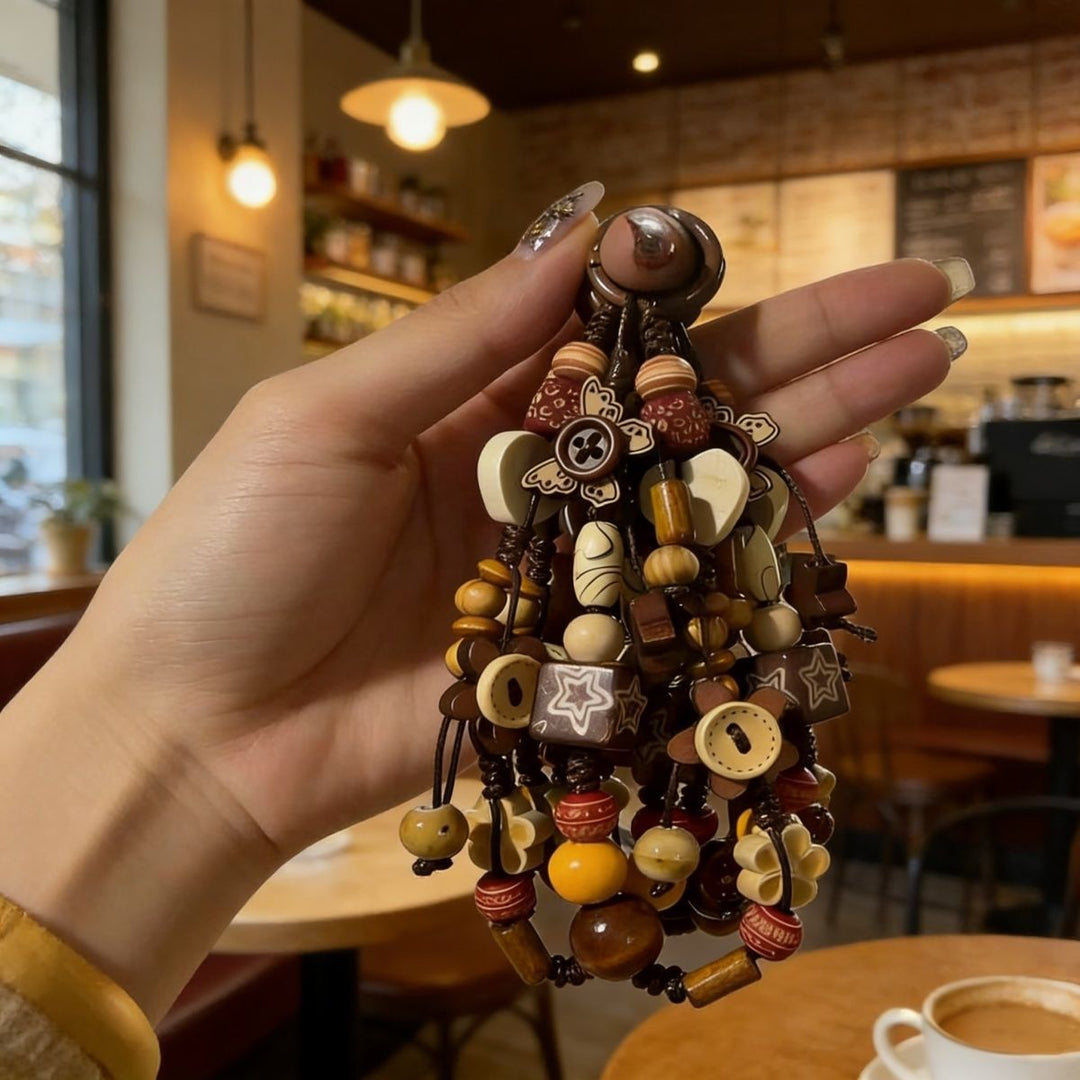 Handmade Wooden Bead Keychain Kalsten
