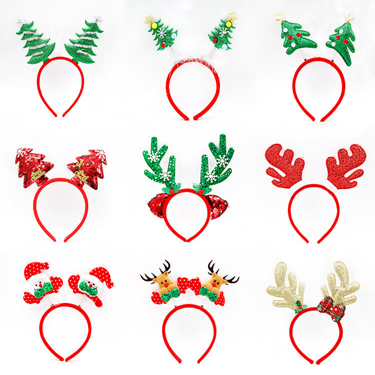 Festive Christmas headband with fun Santa figures