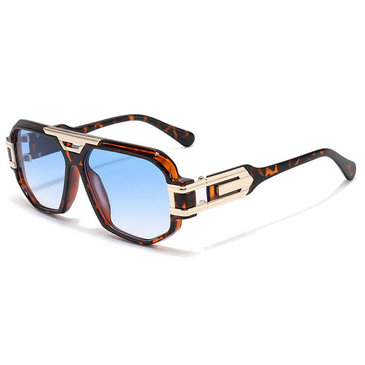 Statement Square Frame Sunglasses with Decorative Gold Accents Kalsten