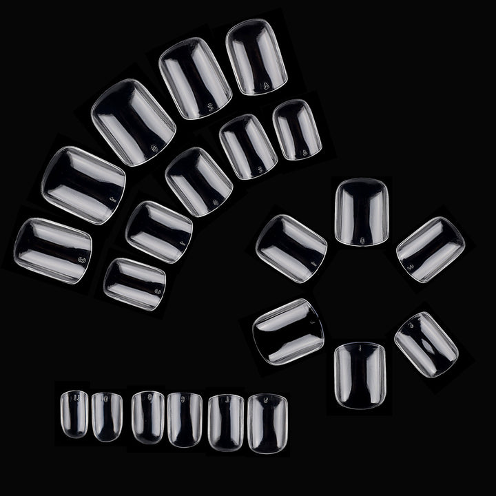 Transparent French Tip Press-On Nails Kalsten