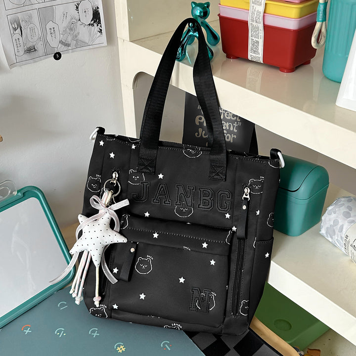 Casual Character-Embellished Backpack Kalsten