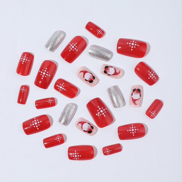 Artificial nail set with festive Christmas design Kalsten