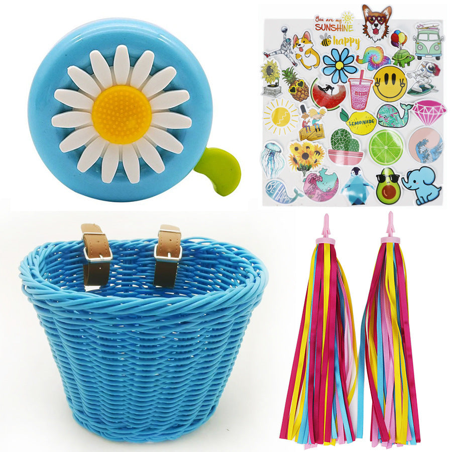 Playful basket with colorful appliqués Kalsten