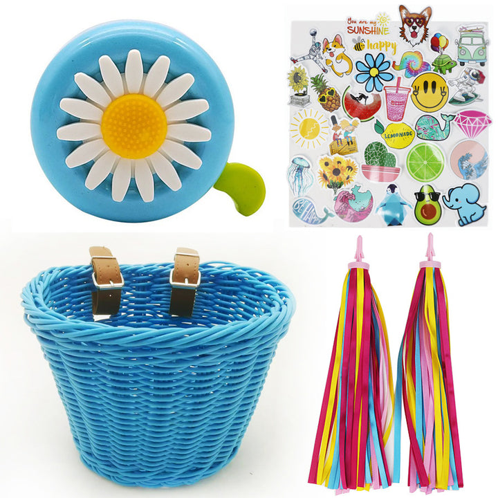 Playful basket with colorful appliqués Kalsten