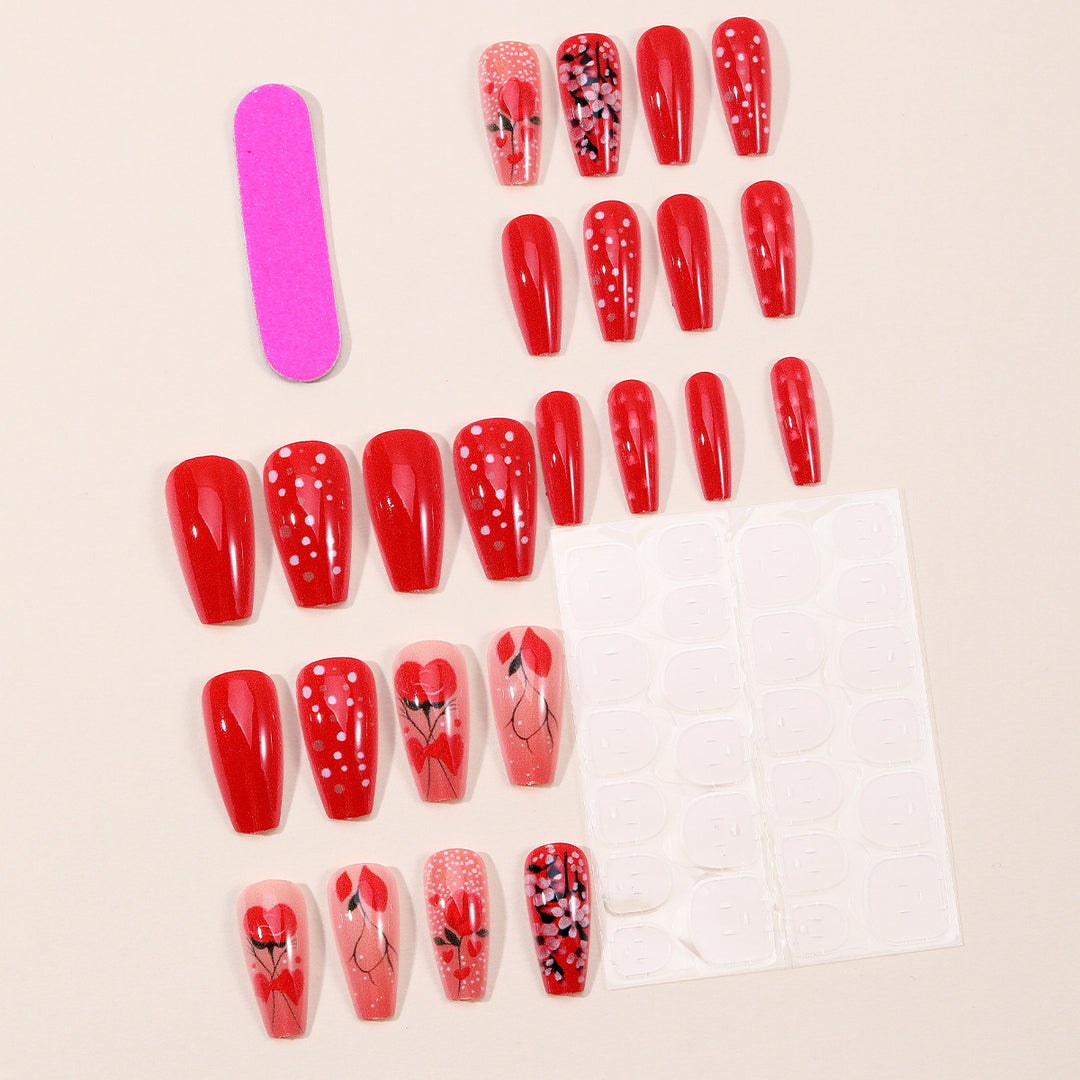 Floral Design Acrylic Nail Art Extensions Kalsten