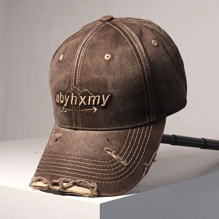 Men's Vintage Distressed Denim Baseball Cap Kalsten