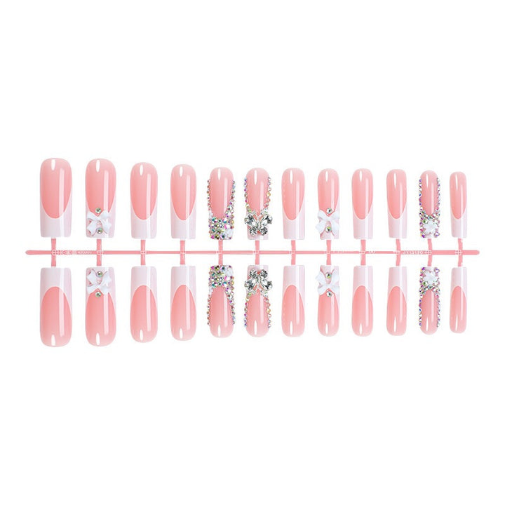 Acrylic nail set with extravagant 3D embellishments and sparkling accents Kalsten