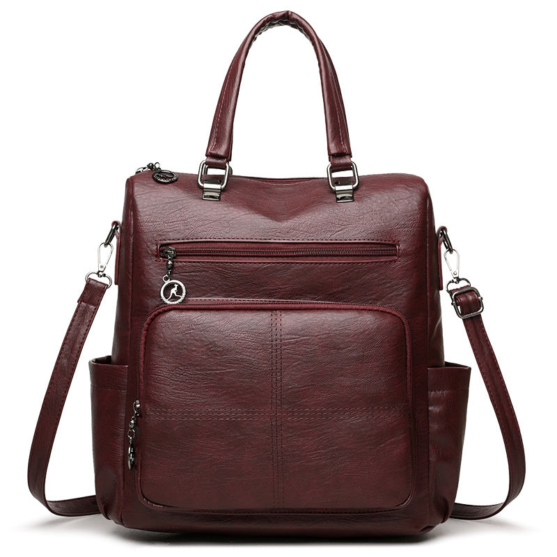 Stylish Multi-Functional Leather Backpack Kalsten