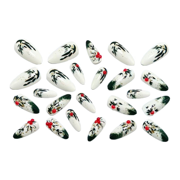 Glamorous artificial nails with floral accents Kalsten