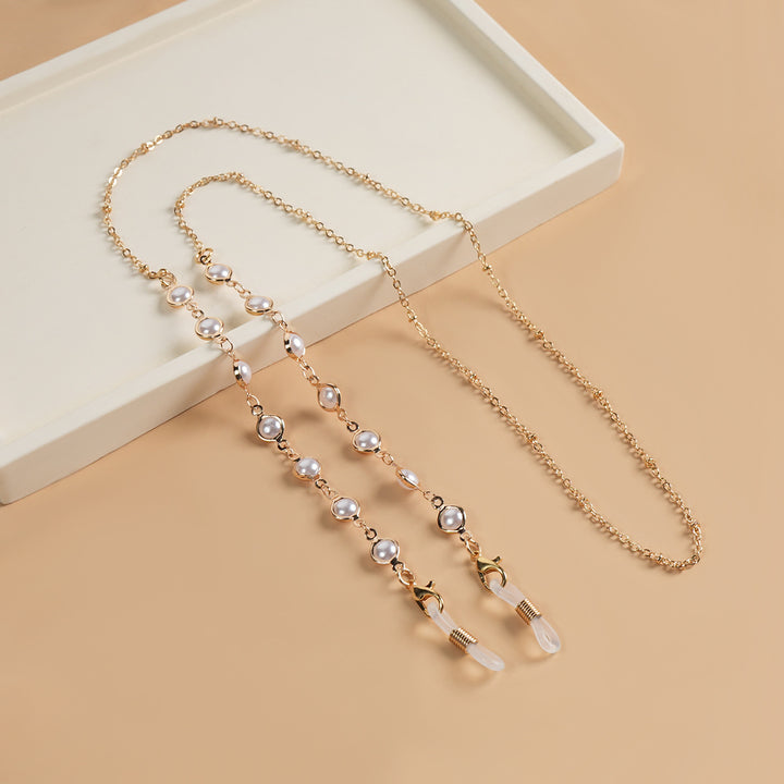 Elegant Pearl-Linked Eyewear Chain Kalsten