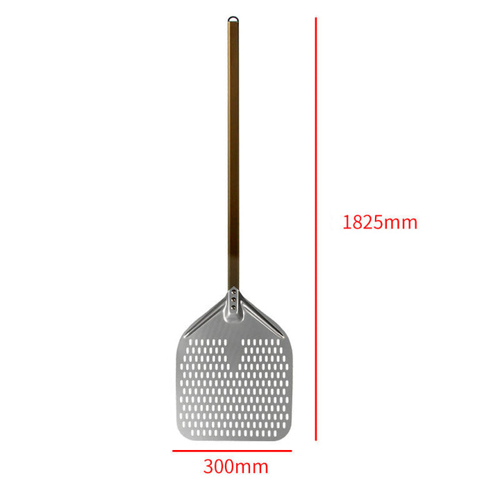 perforated aluminum pizza peel with extra-long ergonomic handle Kalsten