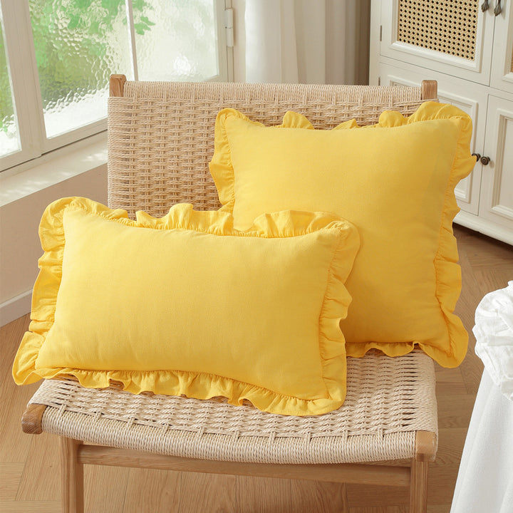 Decorative Ruffled Throw Pillows