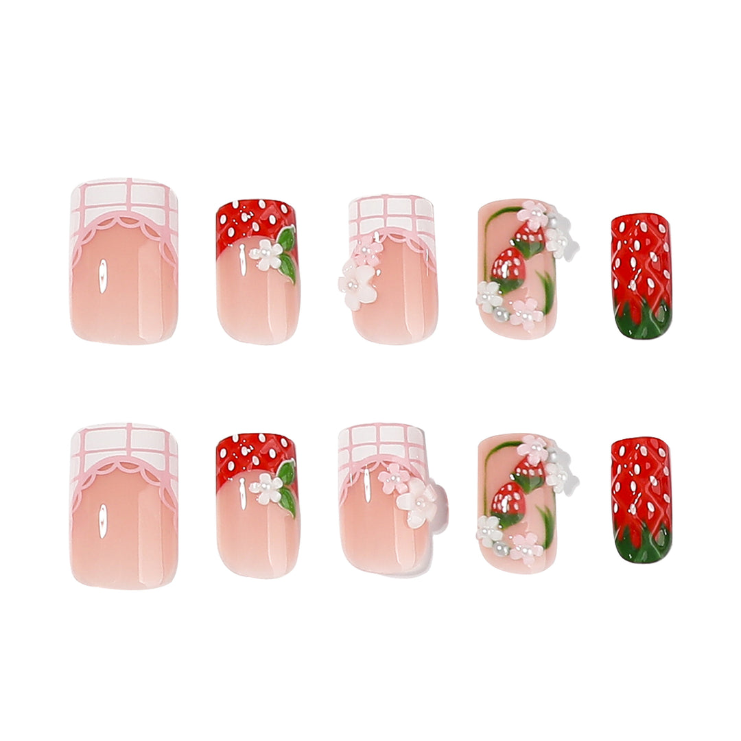 Creative Nail Art in Strawberry Design Kalsten