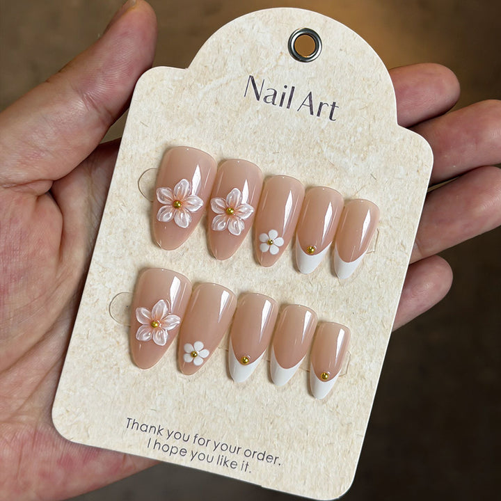 Floral Art Press-On Nail Design Kalsten