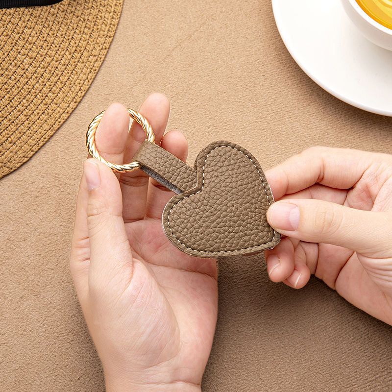 Heart-Shaped Leather Keychain Kalsten