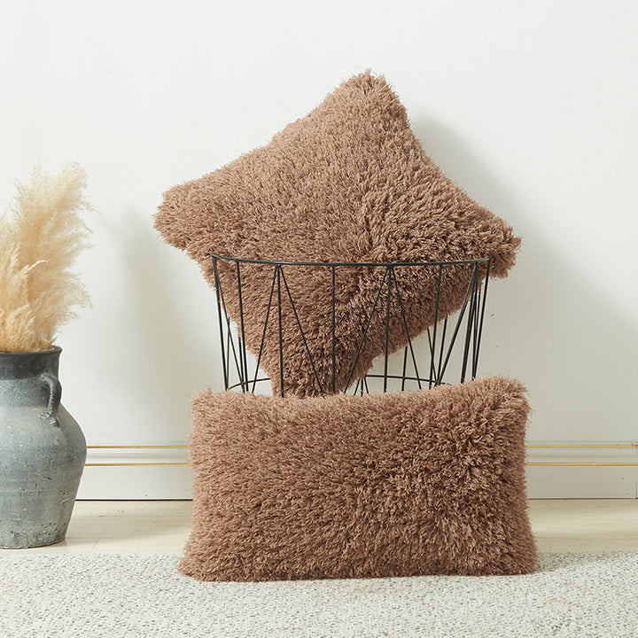 Plush Textured Decorative Throw Pillow