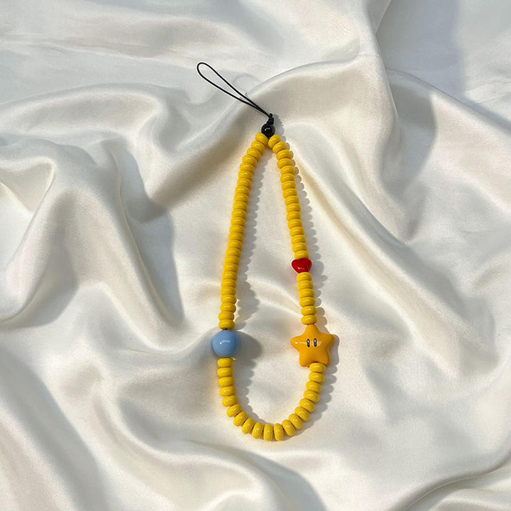 Fun-Themed Beaded Phone Charm Lanyard Kalsten