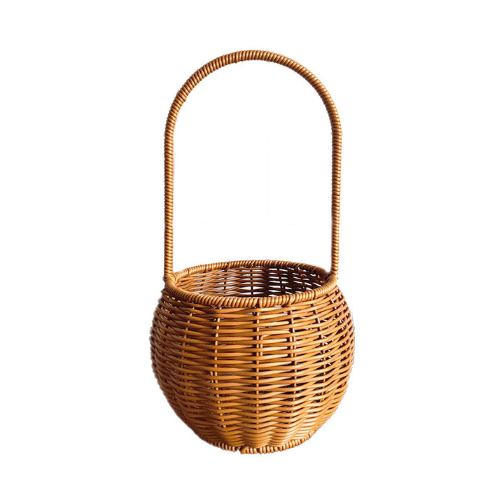 Handcrafted Wicker Storage Basket with Handle Kalsten