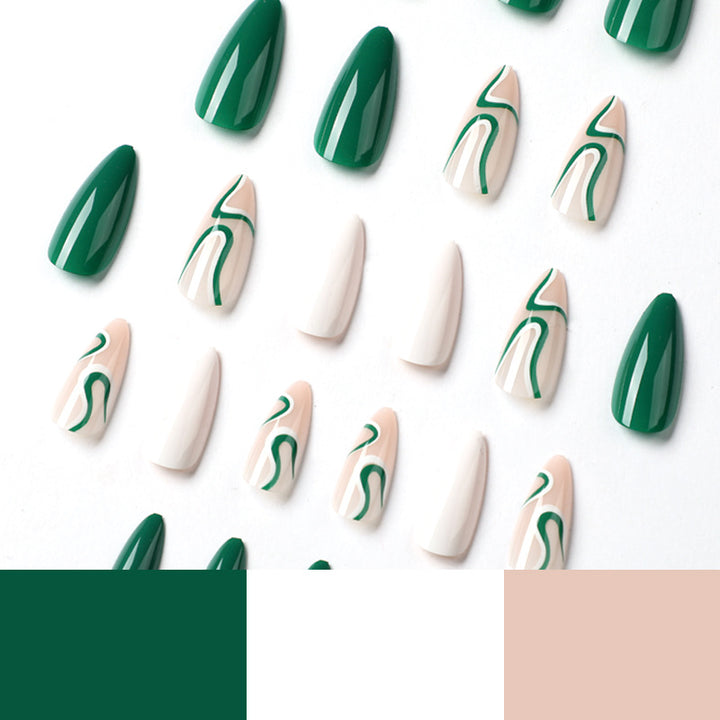 Elegant Nail Art with Creative Wave Designs Kalsten