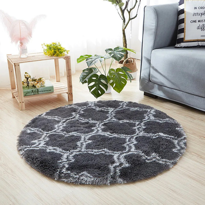 Plush Circular Area Rug Kalsten