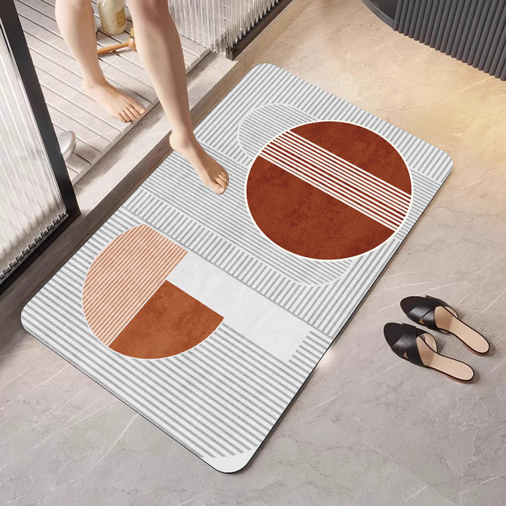 Geometric Patterned Bathroom Mat Kalsten