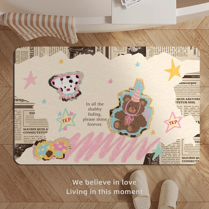 Playful Cartoon Character Area Mat Kalsten