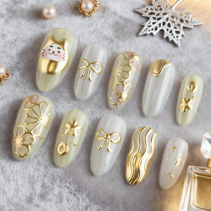 Artistic 3D Press-On Nail Art Set Kalsten
